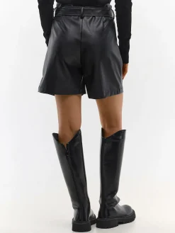 GATE Szorty z imitacji skóry| Spodnie·Spodenki ☀️