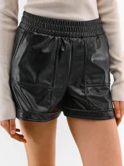 GATE Szorty z imitacji skóry| Spodnie·Spodenki ☀️