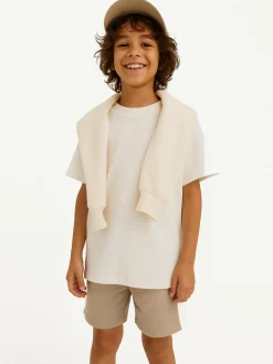 GATE Szorty z kontrastową talią|Dzieci Chłopcy·Spodnie|Chłopcy·Szorty ☀️