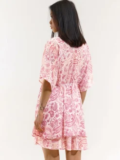 GATE Szyfonowa wzorzysta sukienka| Kategorie·Sukienki