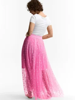 GATE Tiulowa spódnica maxi w kropki| Kategorie·Spódnice ☀️