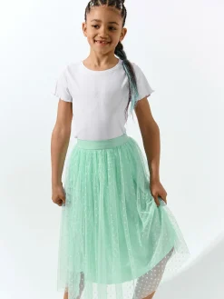 GATE Tiulowa spódnica w kropki|Dzieci Dziewczynki·Spódnice ☀️