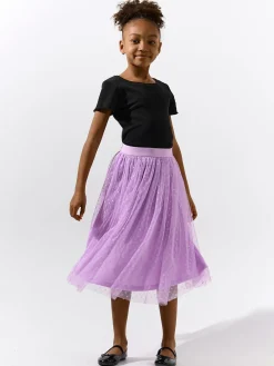 GATE Tiulowa spódnica w kropki|Dzieci Dziewczynki·Spódnice ☀️