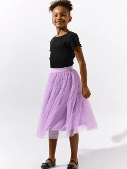 GATE Tiulowa spódnica w kropki|Dzieci Dziewczynki·Spódnice ☀️