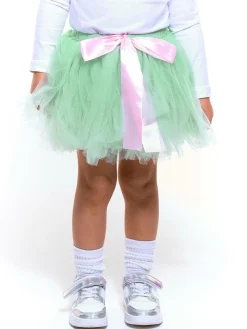 GATE Tiulowa spódnica z kokardką satynową|Dzieci Dziewczynki·Spódnice ☀️