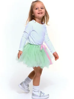 GATE Tiulowa spódnica z kokardką satynową|Dzieci Dziewczynki·Spódnice ☀️