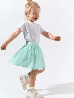 GATE Tiulowa spódnica z nadrukiem|Dzieci Dziewczynki·Spódnice ☀️