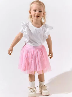 GATE Tiulowa spódnica z nadrukiem|Dzieci Dziewczynki·Spódnice ☀️