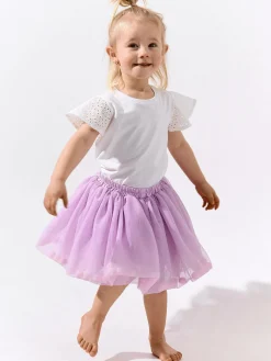 GATE Tiulowa spódnica z pomponami|Dzieci Dziewczynki·Spódnice ☀️