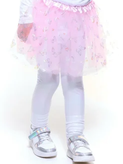 GATE Tiulowa spódnica ze srebrnym nadrukiem|Dzieci Dziewczynki·Spódnice ☀️