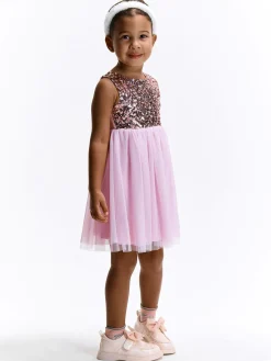 GATE Tiulowa sukienka z cekinami|Dzieci Dziewczynki·Sukienki