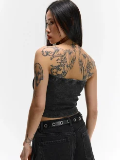 GATE Top bez rękawów z efektem sprania| Koszulki I Topy·Topy|Koszulki I Topy·Crop Top ☀️