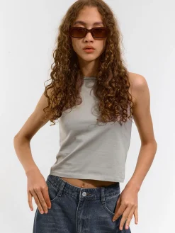 GATE Top bez rękawów z kontrastową lamówką| Koszulki I Topy·Podkoszulki ☀️