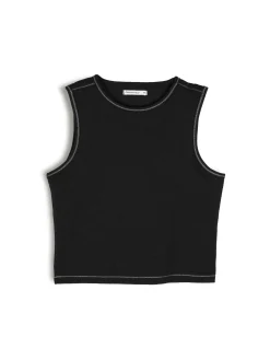 GATE Top bez rękawów z kontrastową lamówką| Koszulki I Topy·Podkoszulki ☀️