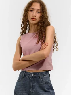 GATE Top bez rękawów z kontrastową lamówką| Koszulki I Topy·Podkoszulki ☀️