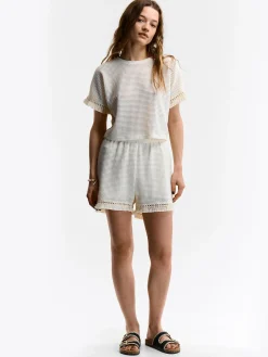 GATE Top damski z tkaniny strukturalnej| Koszulki I Topy·Topy|Koszulki I Topy·Crop Top ☀️