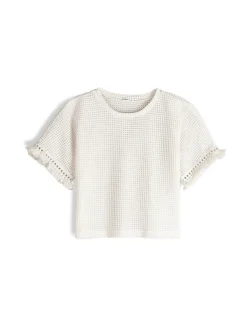 GATE Top damski z tkaniny strukturalnej| Koszulki I Topy·Topy|Koszulki I Topy·Crop Top ☀️