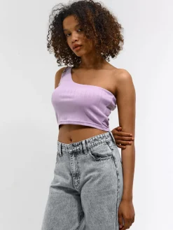 GATE Top na jedno ramię z wypełnieniem| Koszulki I Topy·Topy