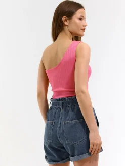 GATE Top na jedno ramię z wypełnieniem| Koszulki I Topy·Topy