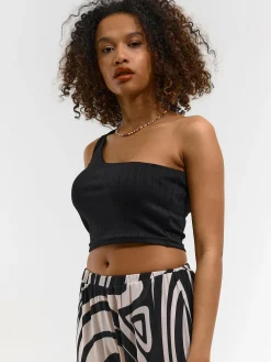 GATE Top na jedno ramię z wypełnieniem| Koszulki I Topy·Topy