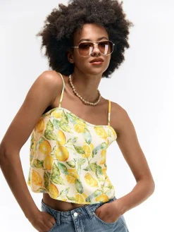 GATE Top na ramiączkach z mieszanki lnu| Koszulki I Topy·Topy|Koszulki I Topy·Podkoszulki ☀️