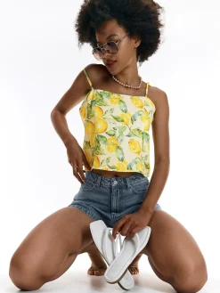 GATE Top na ramiączkach z mieszanki lnu| Koszulki I Topy·Topy|Koszulki I Topy·Podkoszulki ☀️