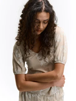 GATE Top w kwiaty| Koszulki I Topy·Topy