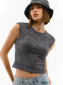 GATE Top z żebrowanej dzianiny| Koszulki I Topy·Topy|Koszulki I Topy·Crop Top ☀️