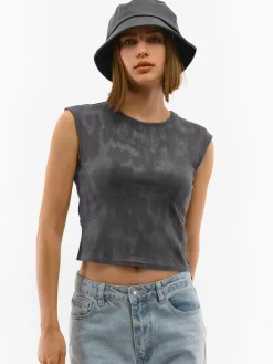 GATE Top z żebrowanej dzianiny| Koszulki I Topy·Topy|Koszulki I Topy·Crop Top ☀️