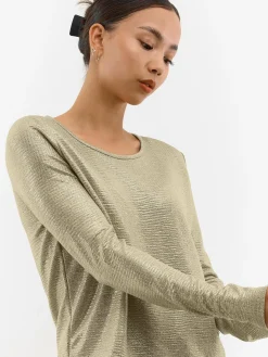 GATE Top z efektem złotej folii| Koszulki I Topy·Topy