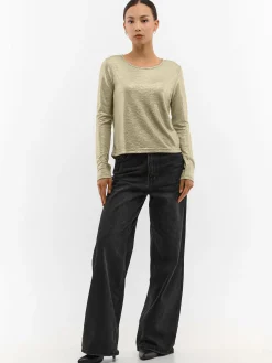 GATE Top z efektem złotej folii| Koszulki I Topy·Topy