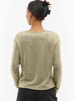 GATE Top z efektem złotej folii| Koszulki I Topy·Topy