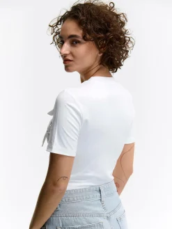 GATE Top z kwiatową aplikacją| Koszulki I Topy·Topy