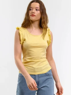 GATE Top z marszczonymi rękawami| Koszulki I Topy·Topy|Koszulki I Topy·Koszulki