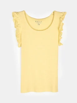 GATE Top z marszczonymi rękawami| Koszulki I Topy·Topy|Koszulki I Topy·Koszulki