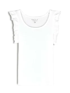 GATE Top z marszczonymi rękawami| Koszulki I Topy·Topy|Koszulki I Topy·Koszulki