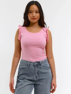 GATE Top z marszczonymi rękawami| Koszulki I Topy·Topy|Koszulki I Topy·Koszulki