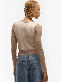 GATE Top z metaliczną nicią| Koszulki I Topy·Topy|Koszulki I Topy·Crop Top ☀️