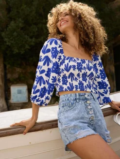 GATE Top z nadrukiem| Koszulki I Topy·Topy|Koszulki I Topy·Crop Top ☀️