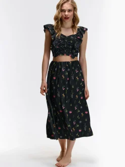 GATE Top z nadrukiem kwiatowym| Koszulki I Topy·Topy|Koszulki I Topy·Crop Top ☀️