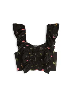 GATE Top z nadrukiem kwiatowym| Koszulki I Topy·Topy|Koszulki I Topy·Crop Top ☀️