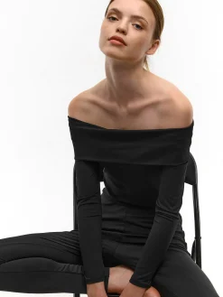 GATE Top z odkrytymi ramionami| Koszulki I Topy·Topy