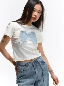 GATE Top z ozdobną kokardką| Koszulki I Topy·Topy