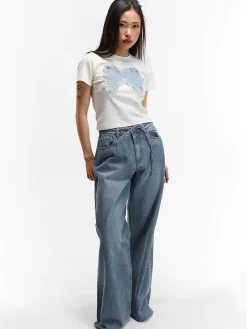 GATE Top z ozdobną kokardką| Koszulki I Topy·Topy