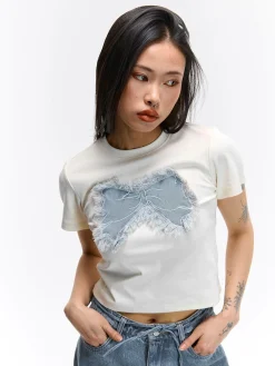 GATE Top z ozdobną kokardką| Koszulki I Topy·Topy