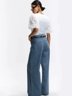 GATE Top z ozdobnymi rękawami| Koszulki I Topy·Topy