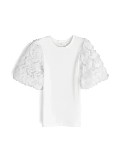 GATE Top z ozdobnymi rękawami| Koszulki I Topy·Topy