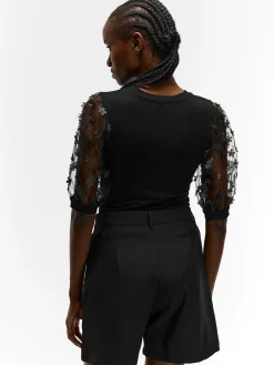 GATE Top z ozdobnymi rękawami| Koszulki I Topy·Topy