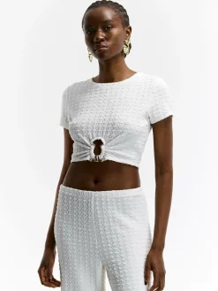 GATE Top zapinany na ozdobną klamrę| Koszulki I Topy·Topy|Koszulki I Topy·Crop Top ☀️