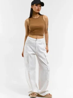 GATE Top ze ściągaczem z kontrastową nicią| Koszulki I Topy·Podkoszulki ☀️